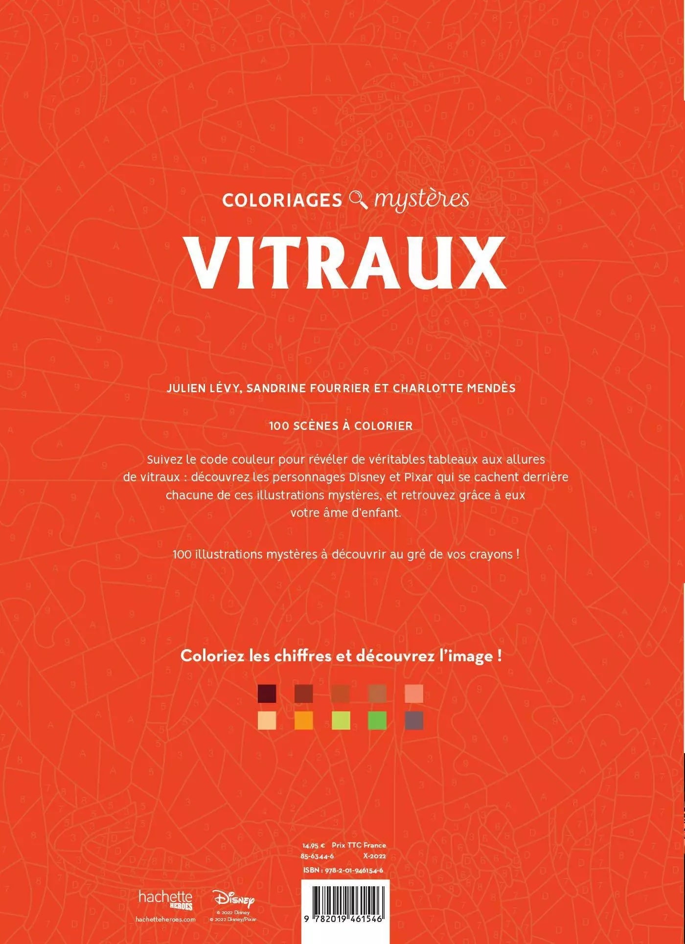 Coloriage mystère Disney - Vitraux