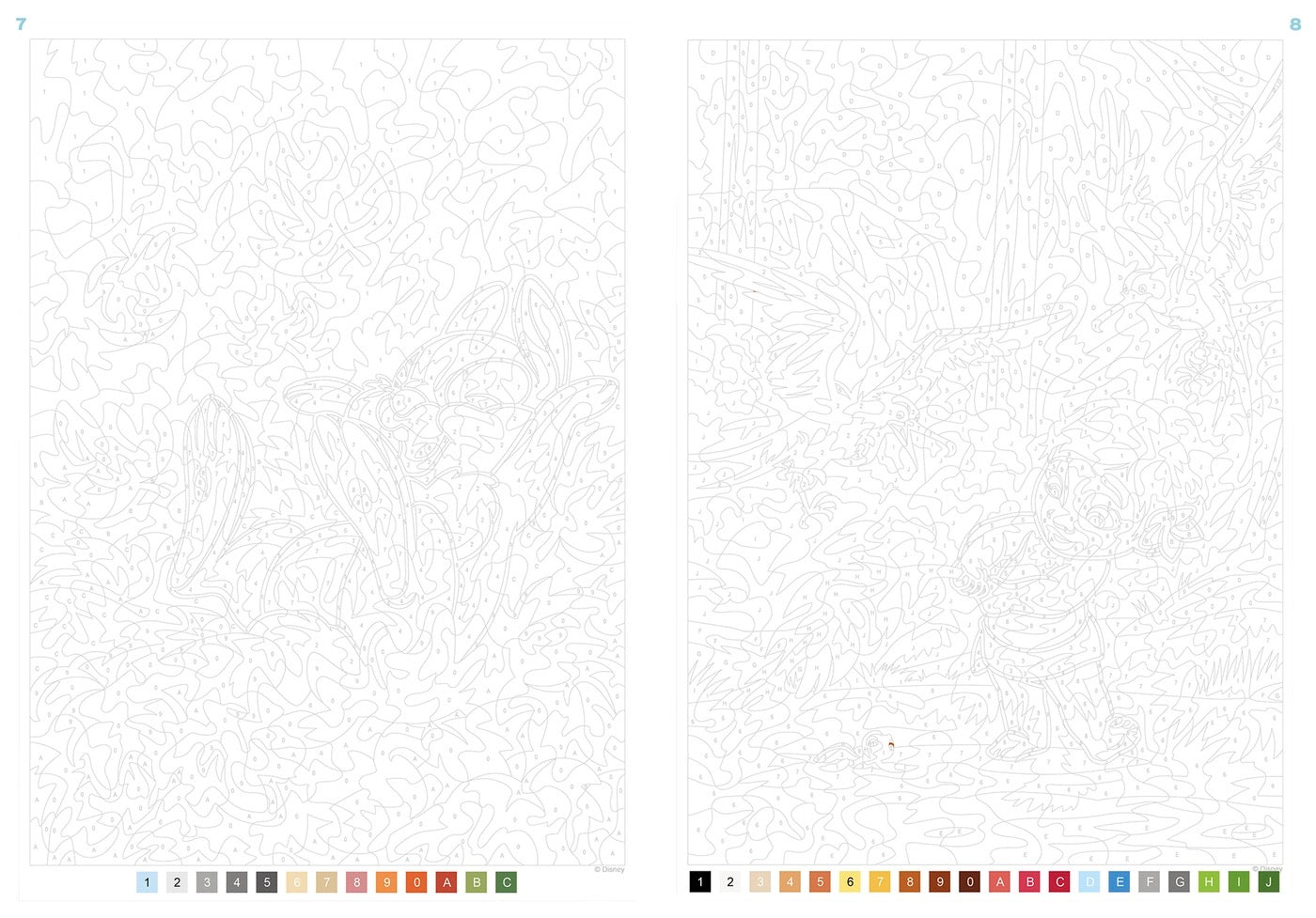 Coloriage mystère Disney - Nature