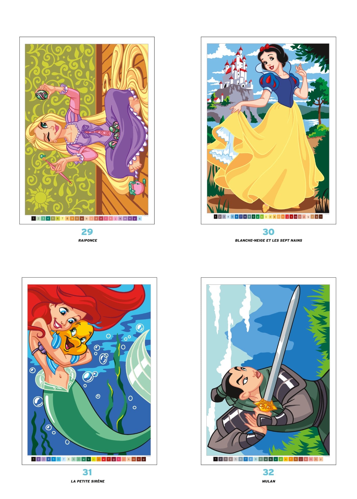 Coloriage mystère Disney - Princesses