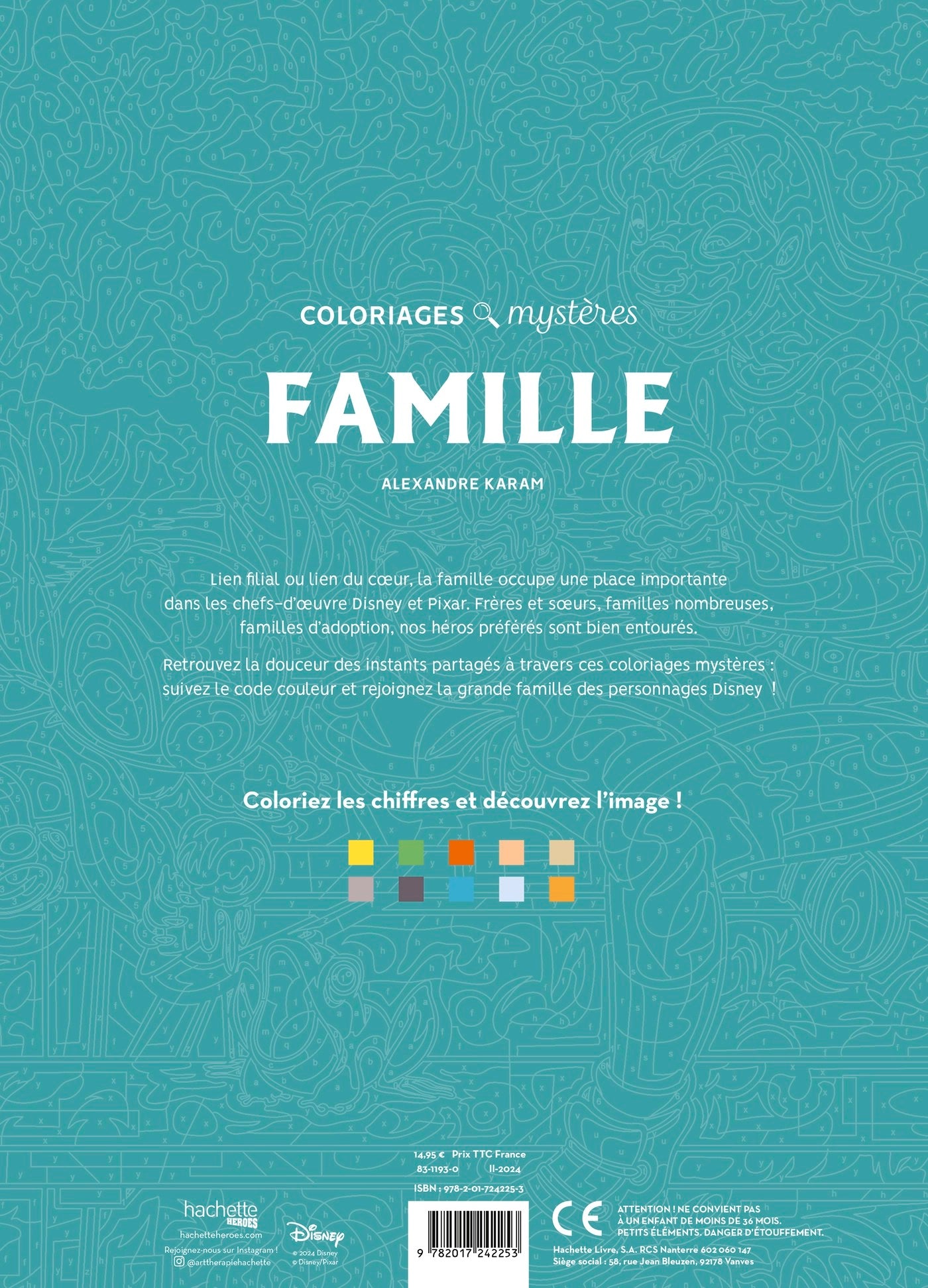 Coloriage mystère Disney - Famille