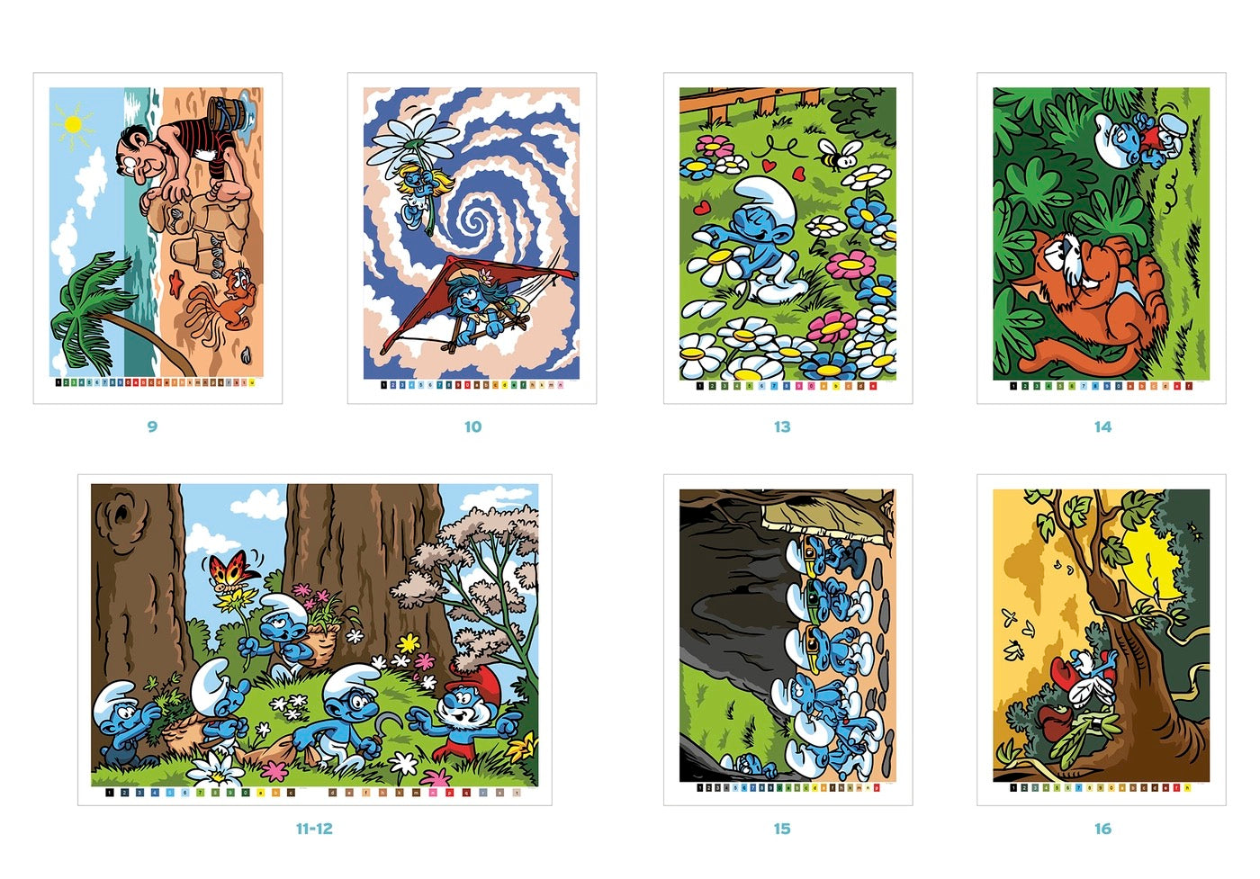 Coloriage mystère Disney - Schtroumpfs