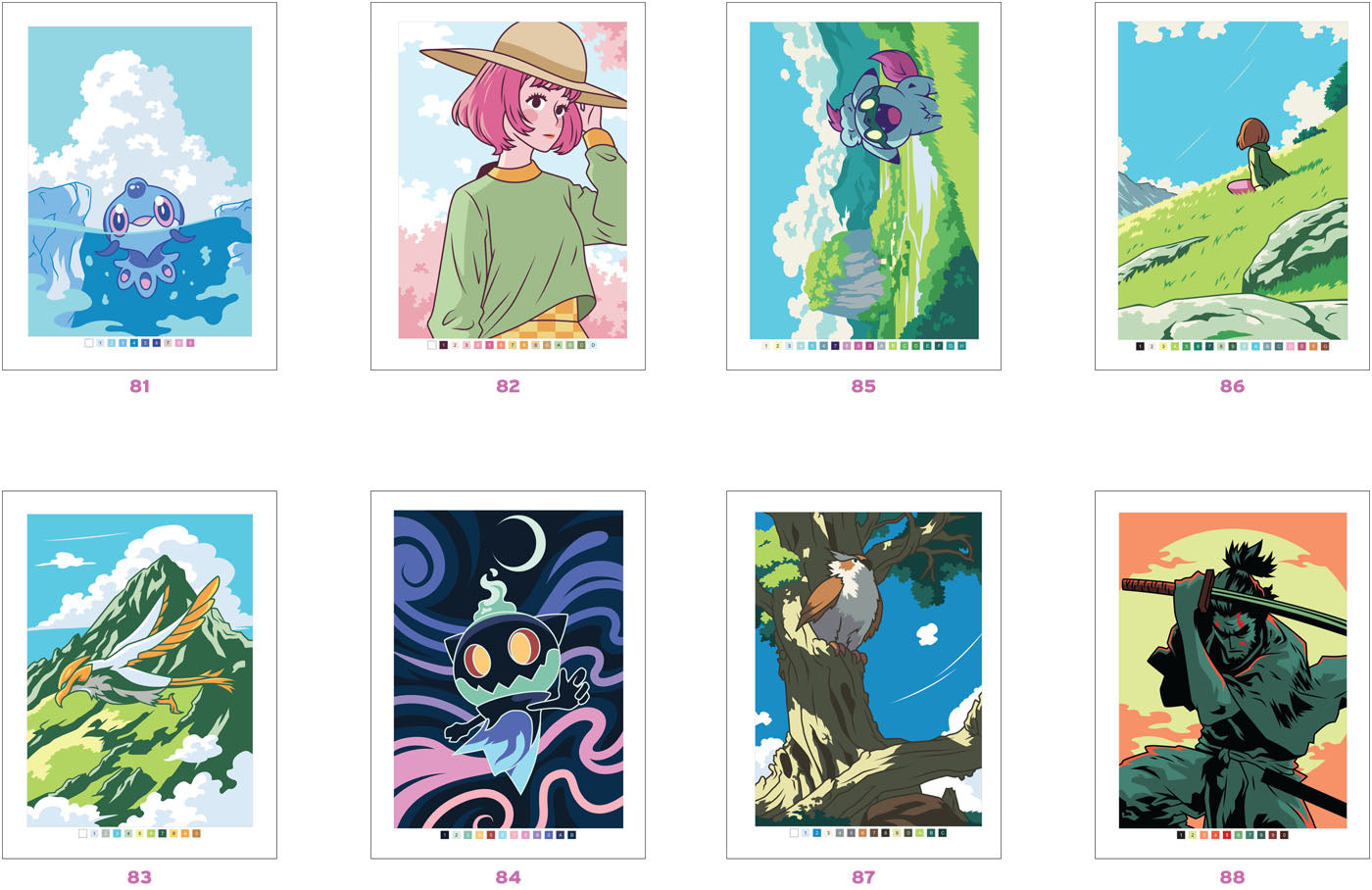 Coloriage mystère - Mangas Mystères