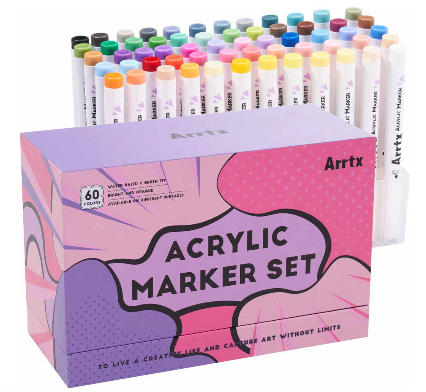 60 feutres acryliques Arrtx