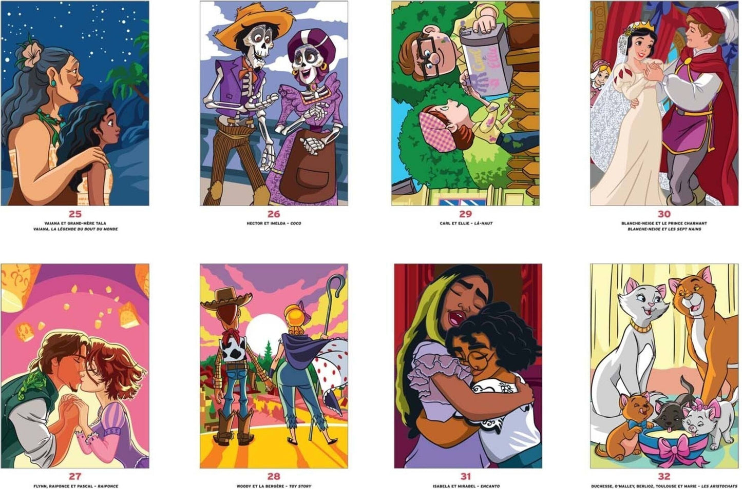 Coloriage mystère Disney - Love Stories