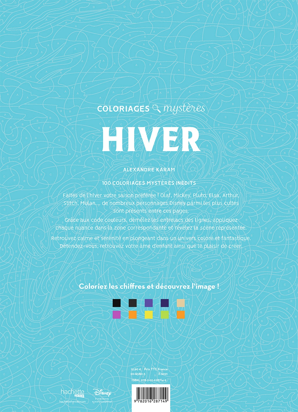 Coloriage mystère Disney - Hiver