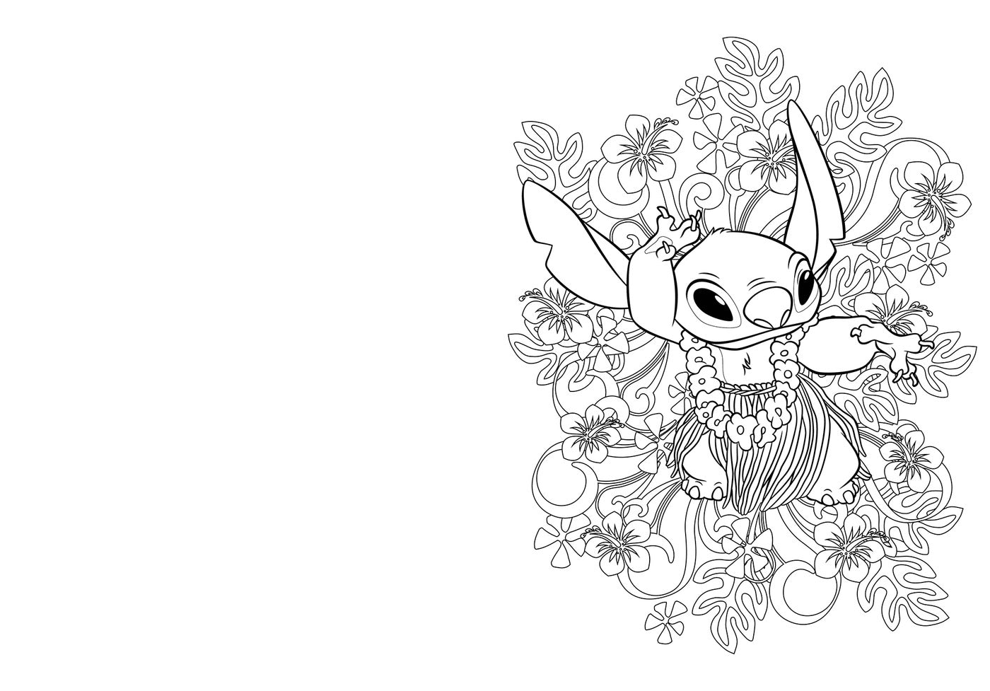 Coloriage mystère Disney - 100% Stitch