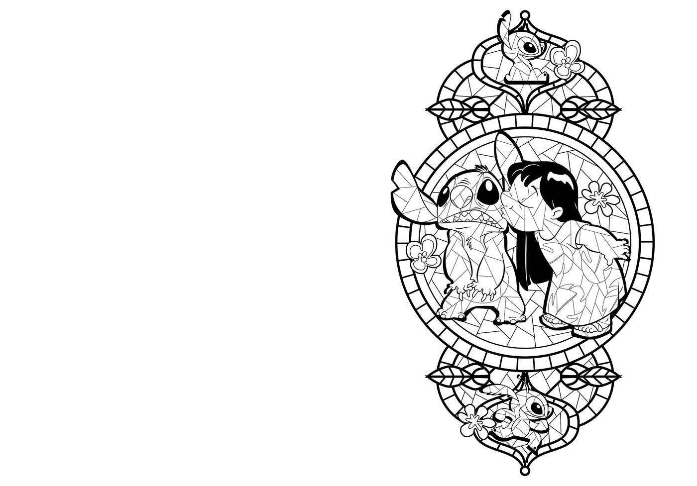 Coloriage mystère Disney - 100% Stitch