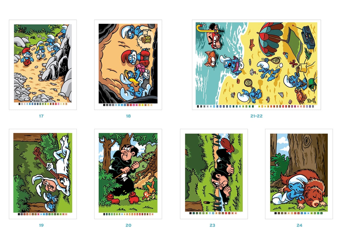 Coloriage mystère Disney - Schtroumpfs