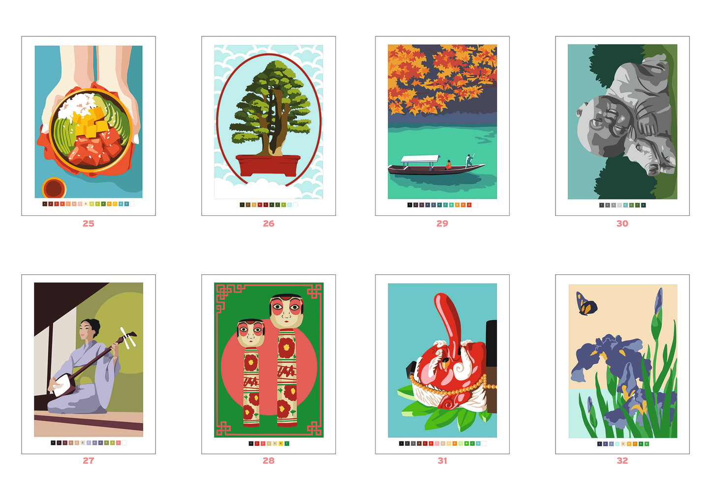 Coloriage mystère - Japon