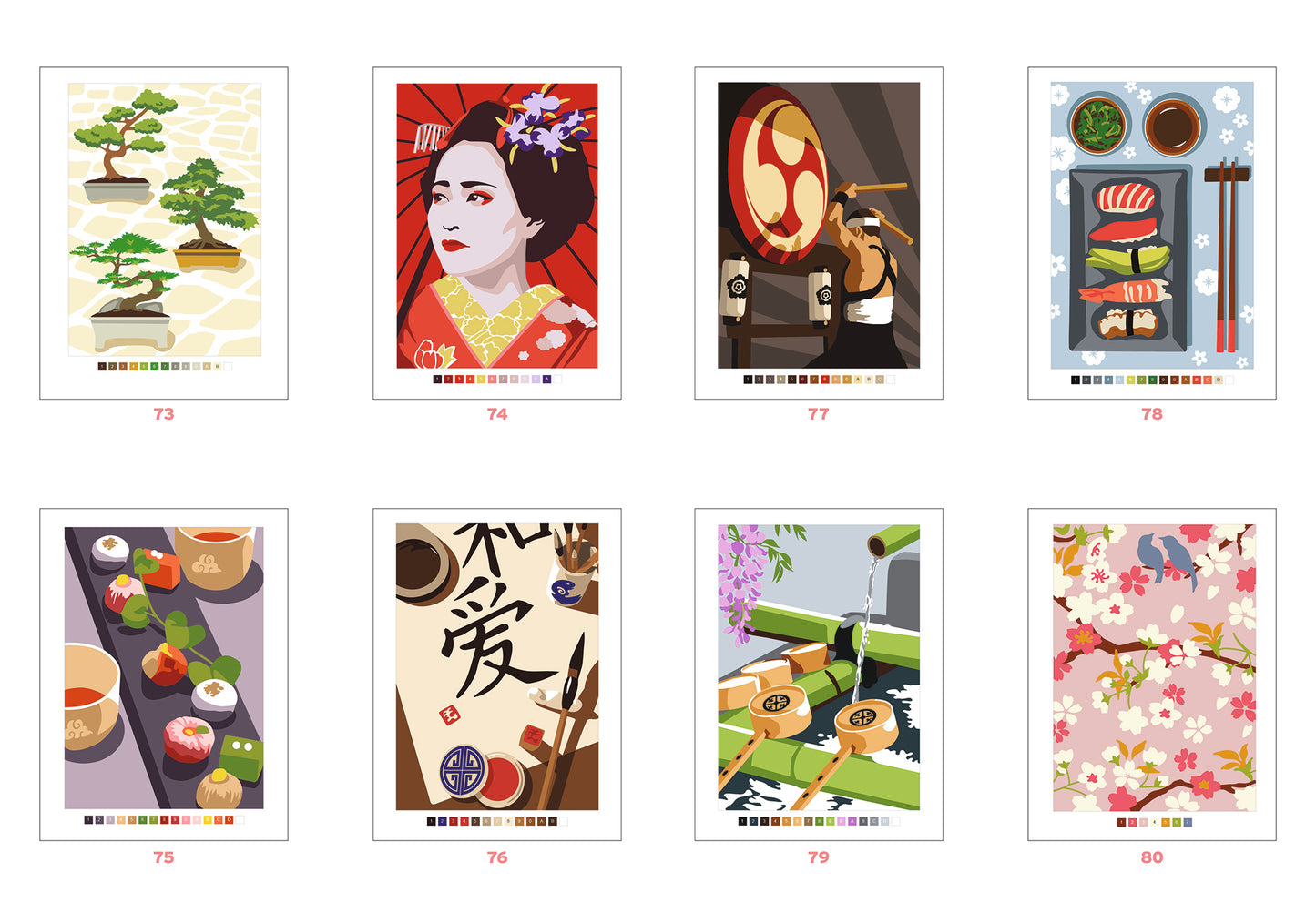 Coloriage mystère - Japon