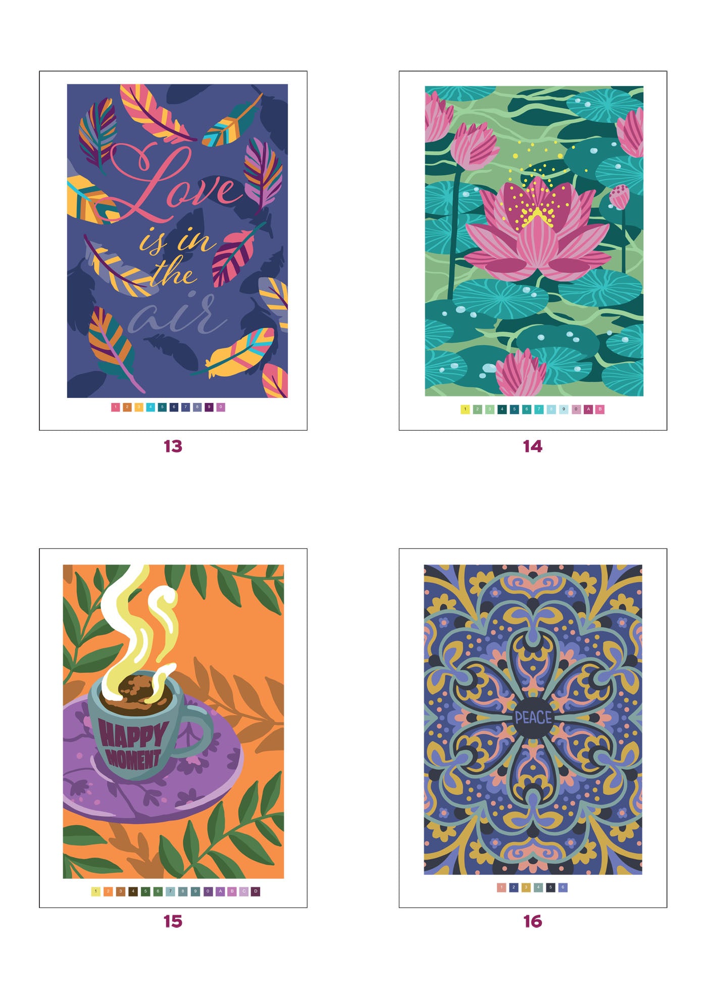 Coloriage mystère - Pensées positives