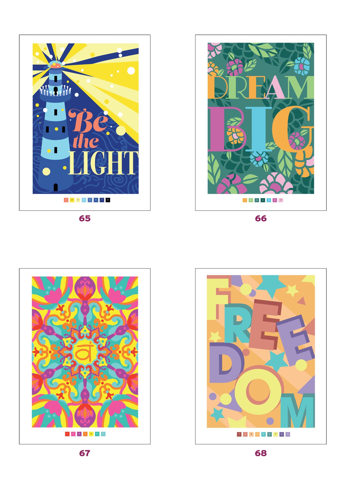 Coloriage mystère - Pensées positives