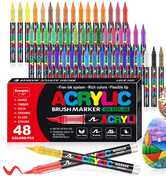 48 feutres acryliques GuangNa