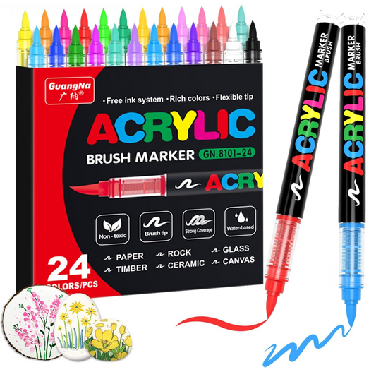 24 feutres acryliques GuangNa